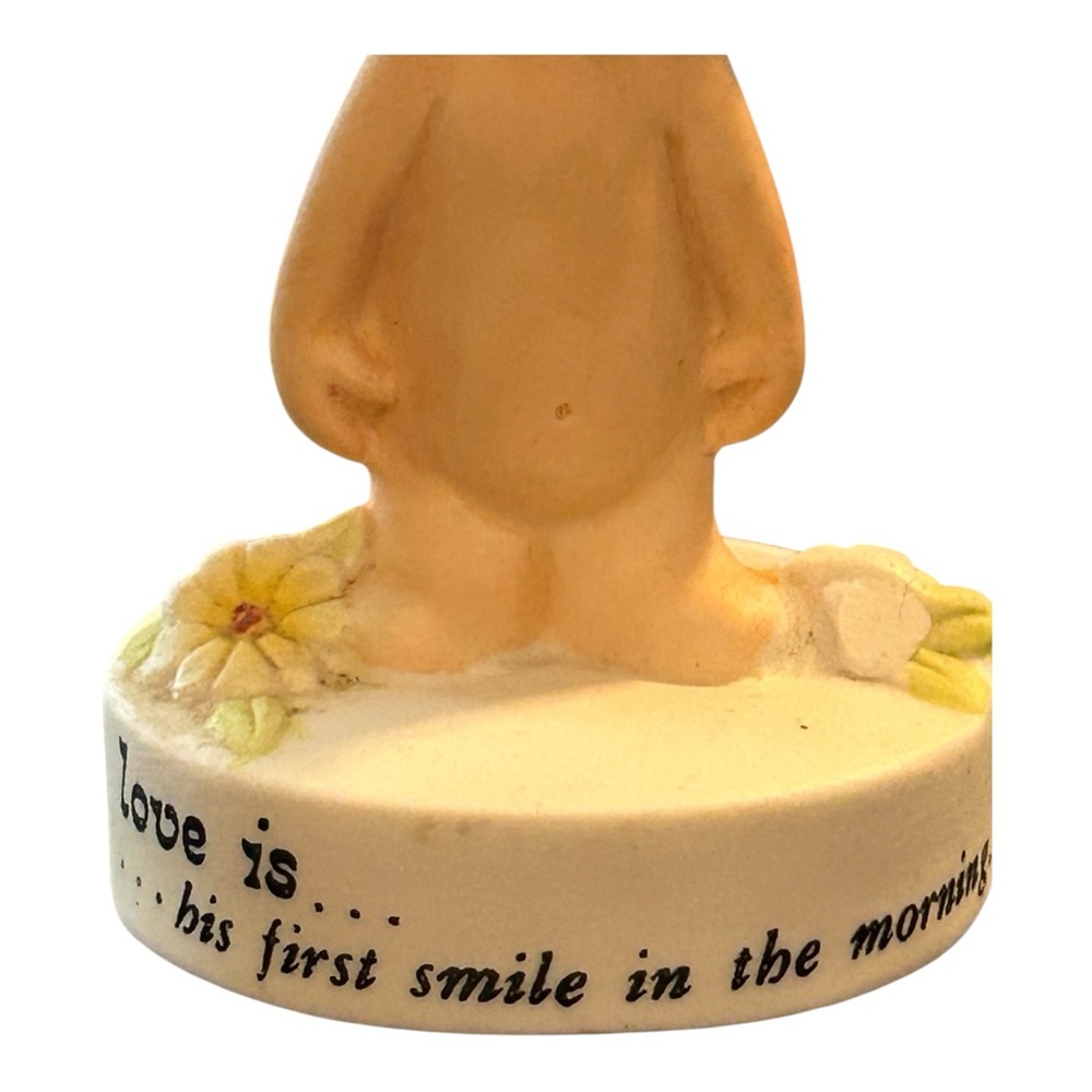 VTG 1972 Love Is...His First Smile in the Morning Figurine Kim Casali 4" Statue - Picture 3 of 9